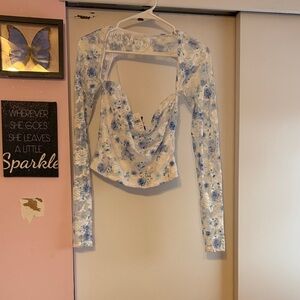 Windsor Blue and White Floral Blouse